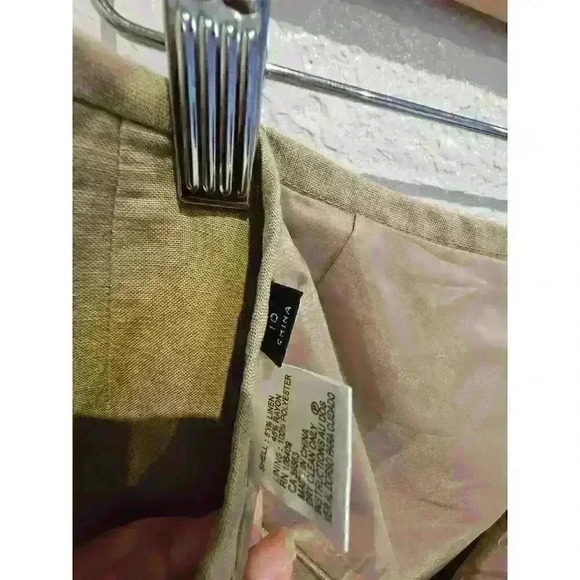 Tahari ASL Classics Beige Rayon Linen Blend Career Pencil Skirt Size 10 - Picture 4 of 5